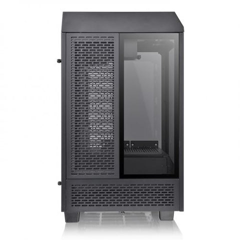 Gabinete Thermaltake The Tower 100 Black (CA-1R3-00S1WN-00) - Color Negro, Mini Torre, 3 Paneles de 4mm de Cristal Templado, Soporta Tarjetas Madre Micro AT