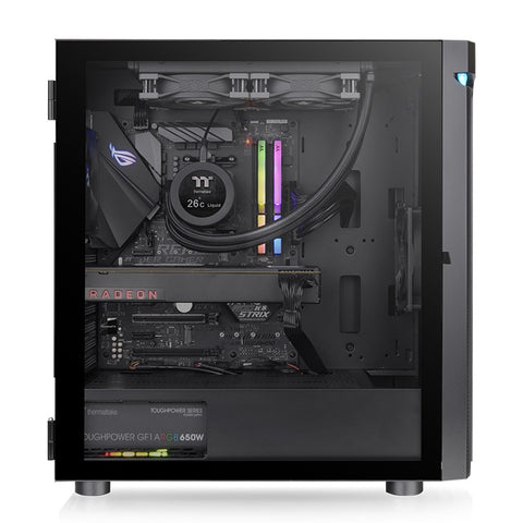 Gabinete Thermaltake H590 TG ARGB (CA-1X4-00M1WN-00) - Color Negro, Media Torre
