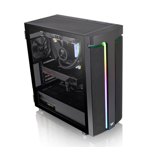 Gabinete Thermaltake H590 TG ARGB (CA-1X4-00M1WN-00) - Color Negro, Media Torre