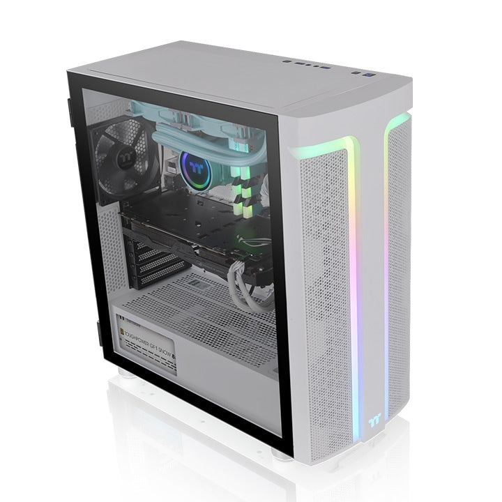 Gabinete Thermaltake H590 TG Snow ARGB (CA-1X4-00M6WN-00) - Color Blanco, Media Torre