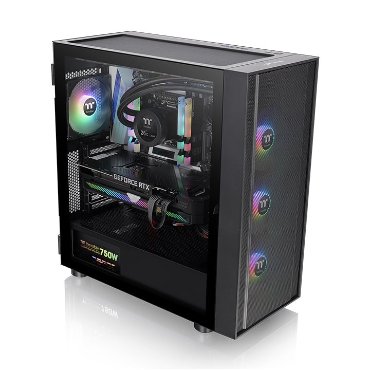 Gabinete THERMALTAKE H570 TG Black CA-1T9-00M1WN-00 - H570 TG ARGB mid-tower