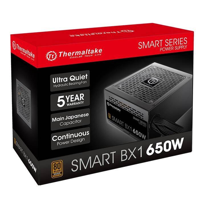 Fuente de Poder  THERMALTAKE PS-SPD-0650NNFABU-4 - Smart BX1 650W (230V), 650W