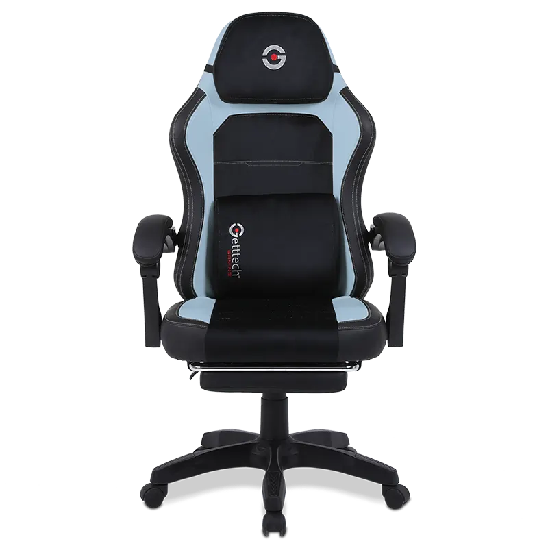 Silla Gamer Getttech Ergonomica, Malla, Soporte Lumbar, Azul Celeste/N