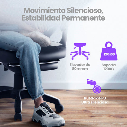 Silla Gamer Getttech Ergonomica, Malla, Soporte Lumbar, Azul Celeste/N