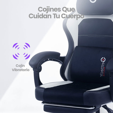 Silla Gamer Getttech Ergonomica, Malla, Soporte Lumbar, Azul Celeste/N