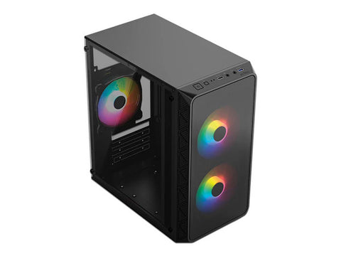 Gabinete Acteck Mini Torre Doom Gi730, Fuente de  600W, Usb 3.0,  Usb2.0,  3 Ventiladores, Color Negro (AC-939225)