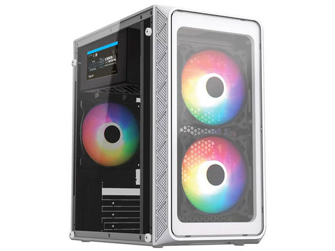Gabinete Acteck Mini Torre Doom Gi730, Fuente de  600W, Usb 3.0, Usb 2.0, Con 3 Ventiladores, Color Blanco (AC-939232)