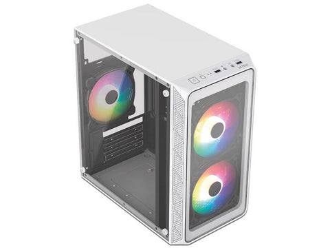 Gabinete Acteck Mini Torre Doom Gi730, Fuente de  600W, Usb 3.0, Usb 2.0, Con 3 Ventiladores, Color Blanco (AC-939232)