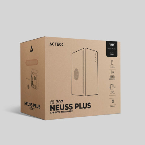 Gabinete Acteck Mini Torre Neuss Gi707, Fuente de 450W, Usb 2.0, Usb 3.0, Color Blanco (AC-936026)
