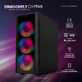 Gabinete Balam Media Torre Dragonflyii Gm745 Cristal Negro Br-935968