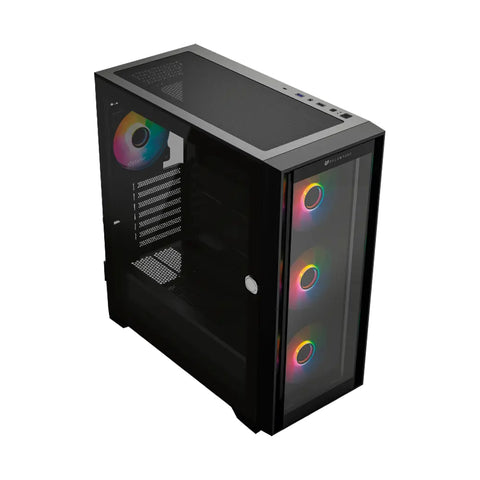 Gabinete Balam Rush Full Torre Carbon 9000, Usb 3.0, Usb 2.0, Usb Tipo C, 4 Ventiladores, Color Negro (BR-938754)