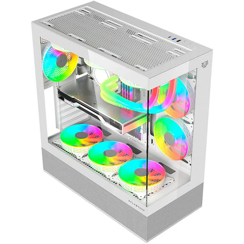 Gabinete Balam Rush Med Tor Tank 9200 Usb 3.0, 3 Ventiladores Argb, Blanco - (Br-938730)
