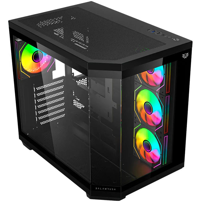 Gabinete Balam Rush Med Tor Tank 9600 Usb 3.0, 4 Ventiladores Argb, Negro (Br-938679)