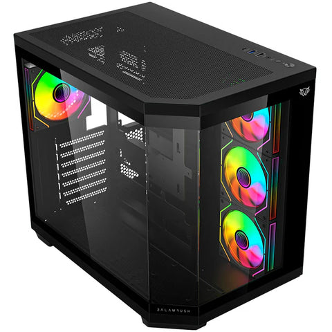 Gabinete Balam Rush Med Tor Tank 9600 Usb 3.0, 4 Ventiladores Argb, Negro (Br-938679)