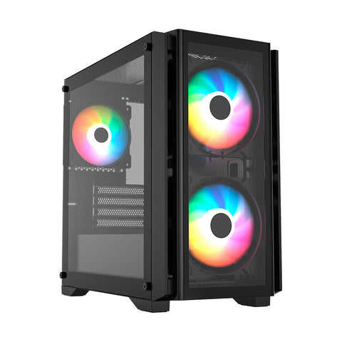 Gabinete Balam Rush Mini Torre Carbono Usb 3.0 Usb 2.0 3 Ventiladores Argb Negro (BR-938877)