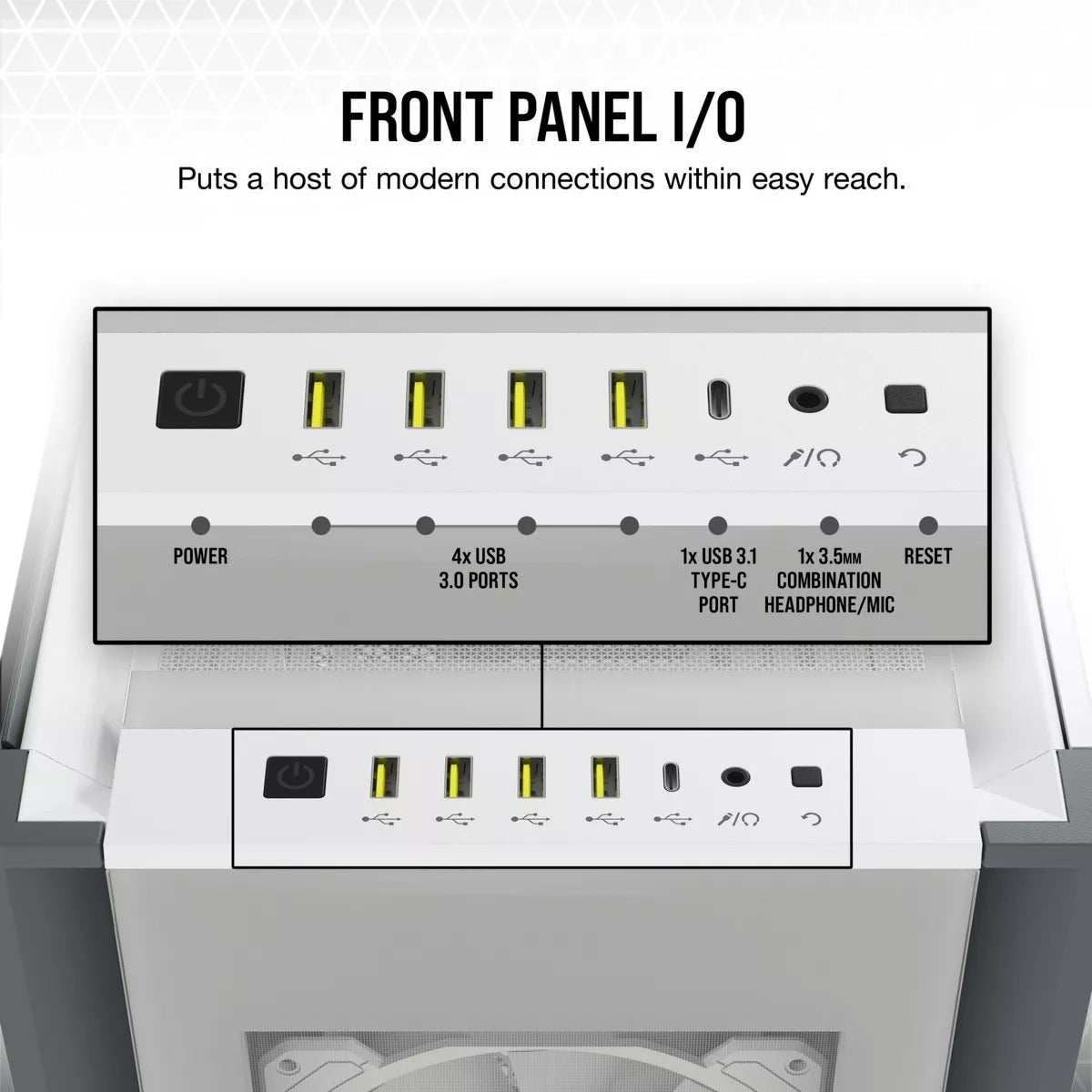 Gabinete Corsair Icue 7000x Rgb White Tg CC-9011227-WW