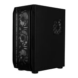 Gabinete Game Factor Csg 400, Atx, m-atx, itx, e-atx, 5 Ventiladores Argb, Sin Fuente, Negro (CSG400)
