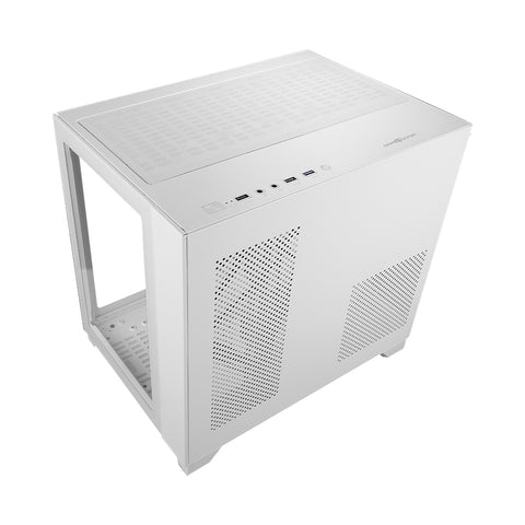 Gabinete Game Factor Matx Fishtank Doble Cristal Usb 3.0 Sin Fuente Blanco Csg570-Wh
