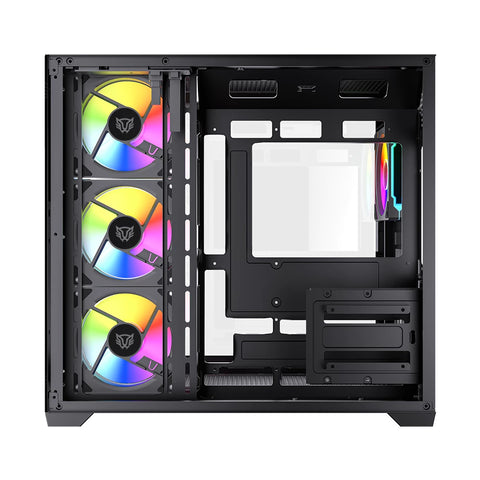 Gabinete Gamer Balam Rush Tank Core Ultra ATX Alto Flujo Gaming RGB Alto Rendimiento