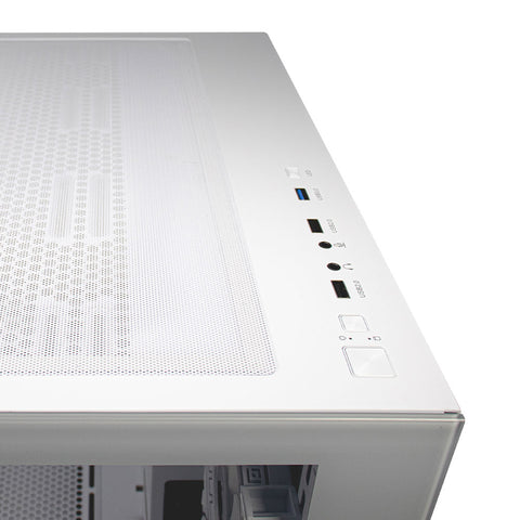 Gabinete Gamer Ocelot Gaming W-CUBE 2. ATX con 3 Ventiladores ARGB Cristal Templado - blanco