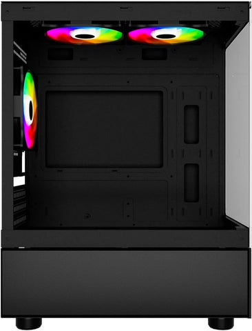 Gabinete Gamer Ocelot Glass EN6 Mini Tower Cristal Templado Incluye 3 Ventiladores y Soporta Enfriamiento Líquido