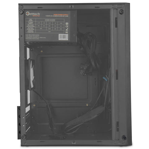 Gabinete Getttech Vitro S Mini Torre con Fuente 550W, Ensamble Básico - Oficina/Hogar