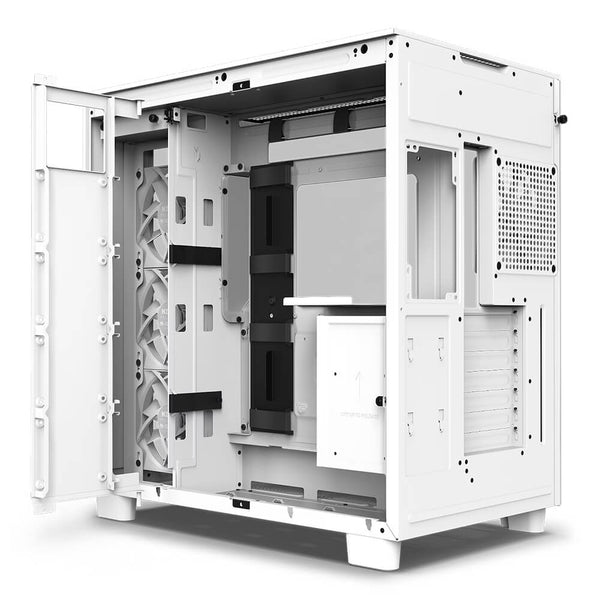 Gabinete Nzxt H9 Flow Mt Mid-Itx, Micro atx, Atx, 4 Ventiladores  F120 Blanco, Cm-H91Fw-01