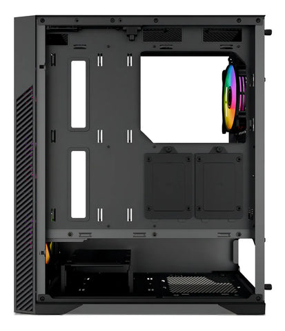 Gabinete Yeyian Edge, Midi-tower, Micro-atx/mini-itx,atx, Usb 3.0,usb C, Sin Fuente, 4 Ventiladores Argb Instalados, Tarjetas Gráficas De Hasta 320mm - YCM-APEDG-G1