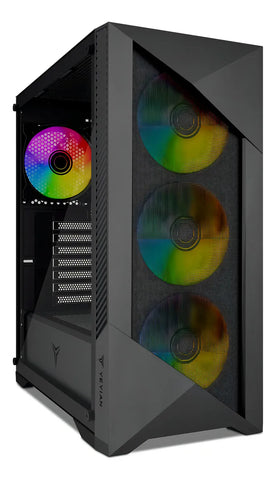 Gabinete Yeyian Edge, Midi-tower, Micro-atx/mini-itx,atx, Usb 3.0,usb C, Sin Fuente, 4 Ventiladores Argb Instalados, Tarjetas Gráficas De Hasta 320mm - YCM-APEDG-G1