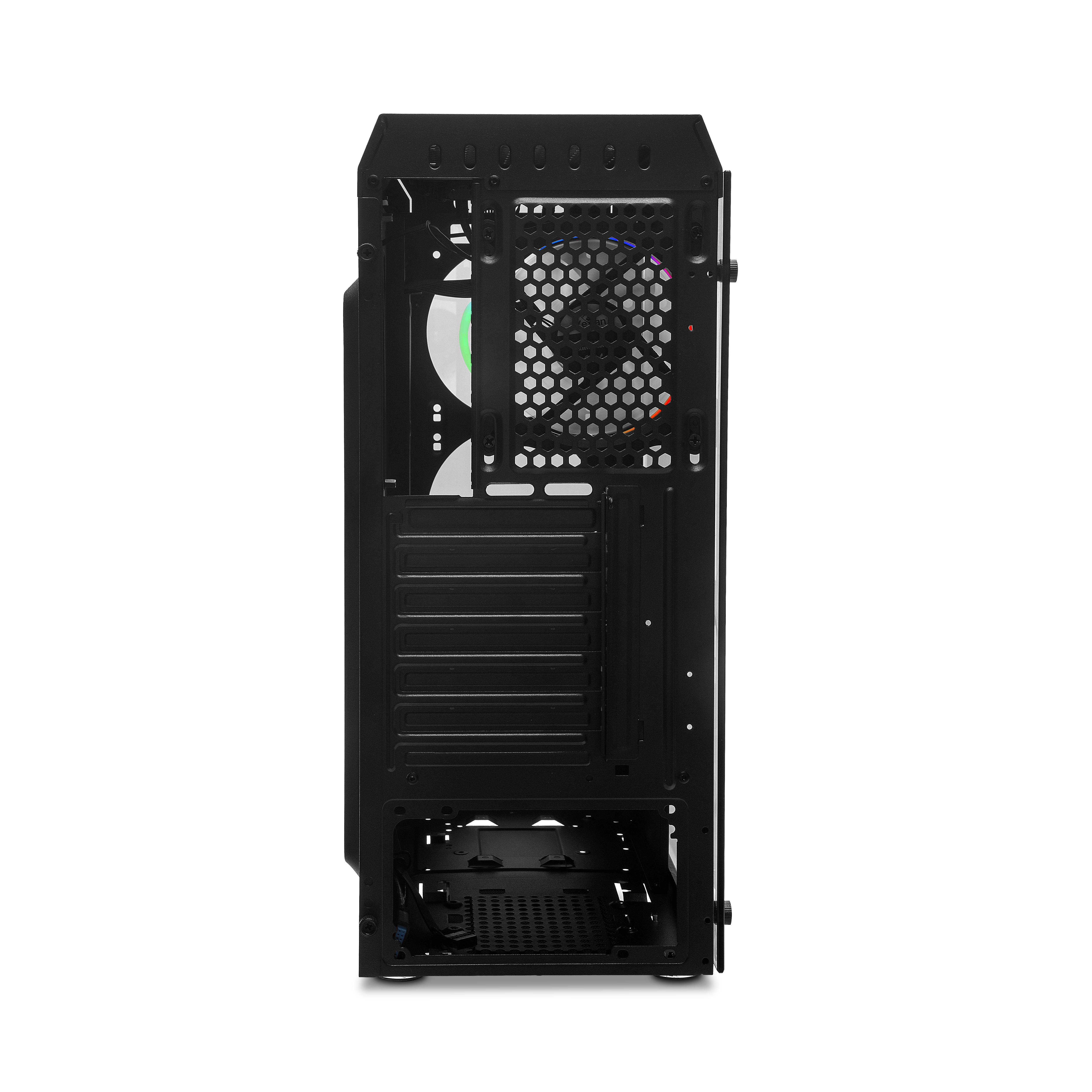 Gabinete Yeyian Gamer Ych-Mta7-01Bk Krypton Atx 3 Ventiladores Argb Cristal Templado