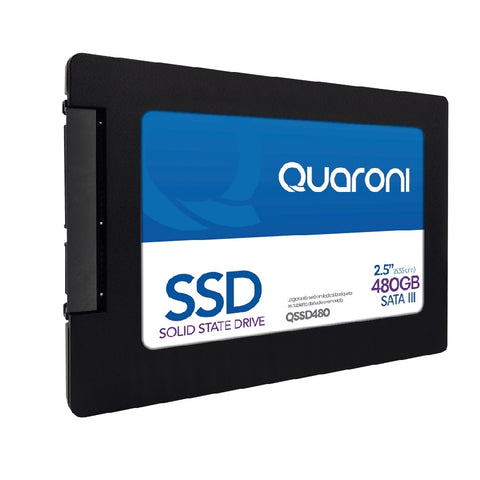 Unidad de Estado Sólido SSD Quaroni 480GB SATA3 - Enciende y Carga Programas al Instante - Ultrarrápido
