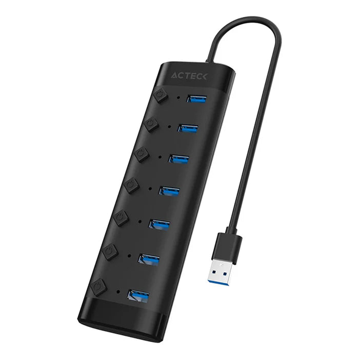 Hub Port Acteck X7 DH470 7 En 1 Usb A 7 X usb 3.0 Negro (AC-937054)