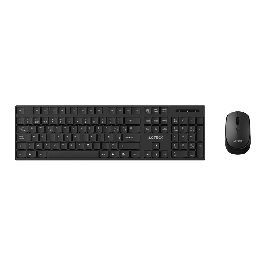 Kit Inalámbrico Acteck Creator Vantage Prime MK555 Ergonómico con Mouse de 4 Botones - Superior y Funcional