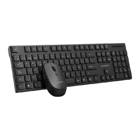 Kit Inalámbrico Acteck Creator Vantage Prime MK555 Ergonómico con Mouse de 4 Botones - Superior y Funcional