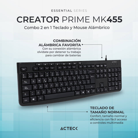 Kits para Teclado y Mouse ACTECK Essential Series