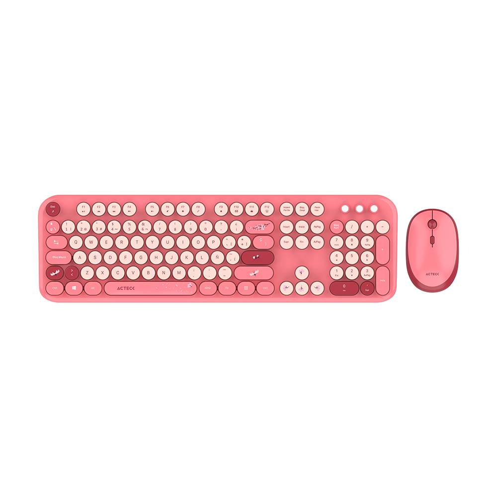 Kit Teclado y Mouse Inalámbrico Acteck Creator Chic MK485 - Conexión Dongle 2.4GHz - Combinación Perfecta Advanced Series - Nuevo