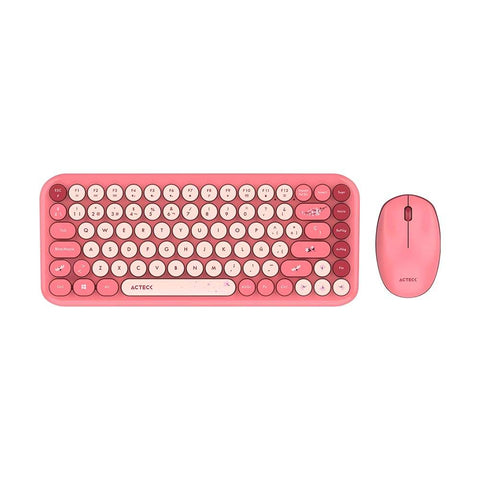 Kit Teclado y Mouse Inalámbrico Acteck Creator Chic MK480 - Conexión 2.4GHz 10m - Diseño Compacto y Silencioso
