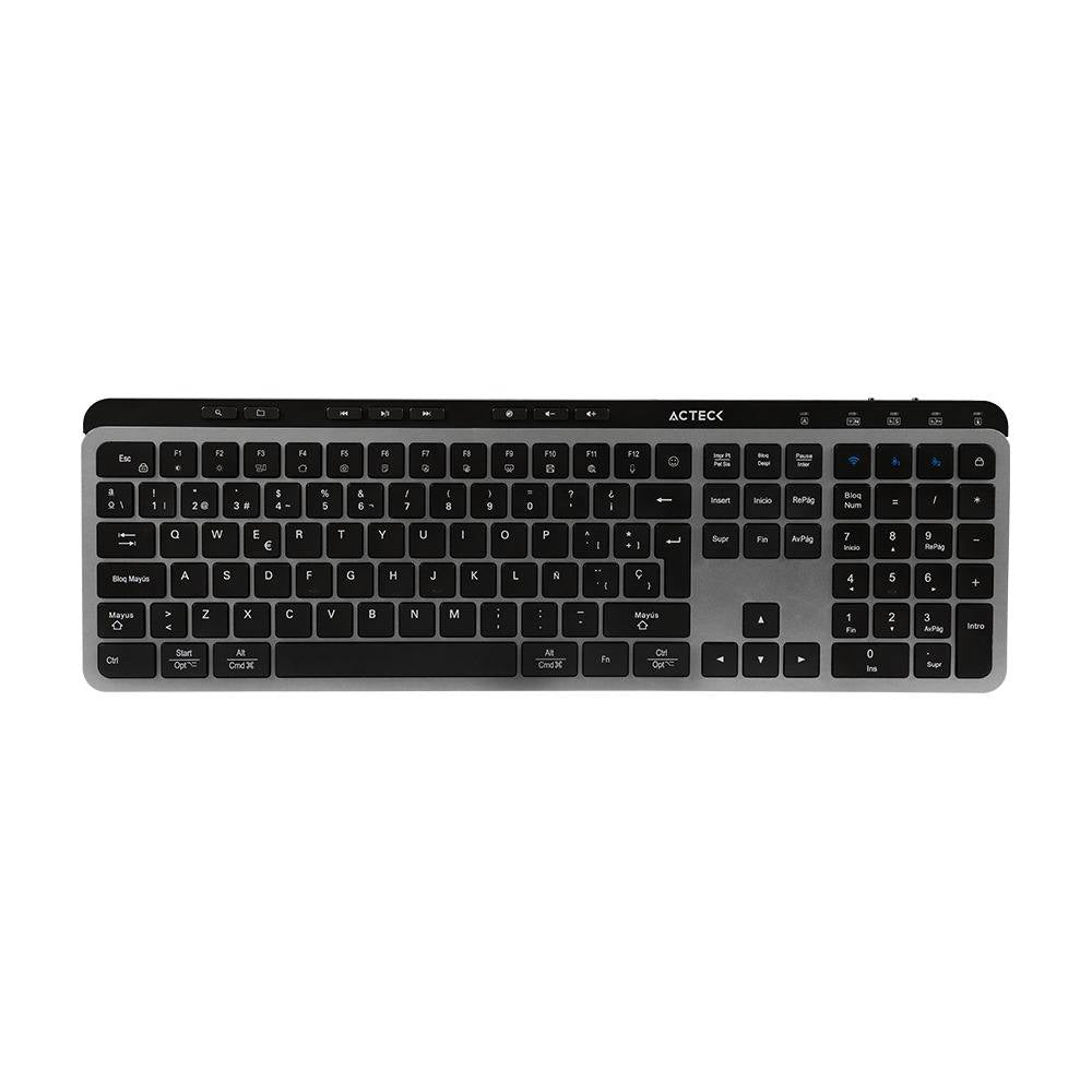 Kit Teclado y Mouse Inalámbrico Acteck Creator Krea MK755 - Rango 10m y Dongle 2.4GHz - Escritorio Libre de Cables Advanced Series - Nuevo