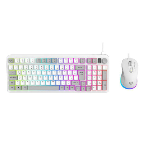 Kit Gamer Teclado y Mouse Balam Rush Squad Conquest KG515 - Iluminación RGB en Color Blanco - Estilo Único y Respuesta Rápida