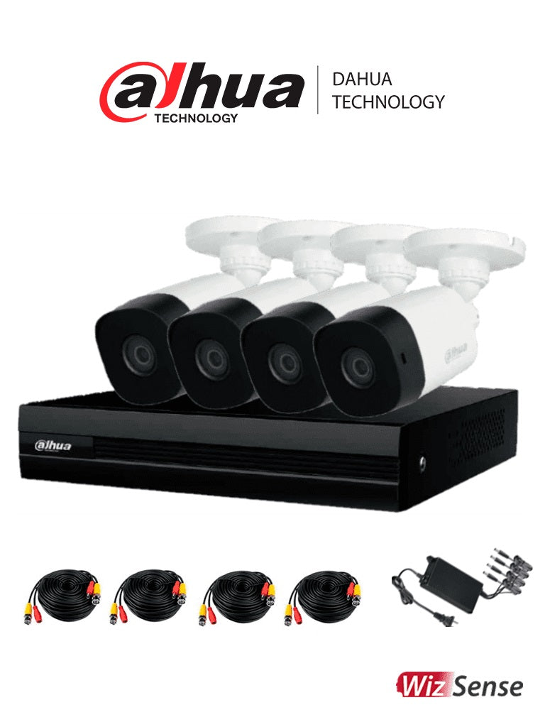 Kit Videovigilancia DVR Cooper-I 8CH WizSense - 8CH más 2CH IP o hasta 10CH IP, 4CH SMD Plus, con 4 cámaras B1A21 2MP. Búsqueda de humanos y vehículos