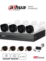 Kit de videovigilancia Dahua Technology DH-KIT/XVR1B04H-I/4-B2A51N-0280B-S2 - Interior y exterior, Alámbrico, 4, 2592 x 1944 Pixeles, 5 MP