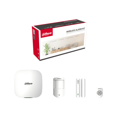 Kit Alarma 4G Wifi Ethernet, Monitoreo APP, Panel Ethernet - 3G/ 4G (Dual SIM), Sensor Movimiento, Contacto Magnético Control Remoto NB