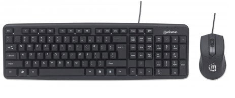 Kit teclado y mouse optico de 1000 ppp - teclado con diseño ergonómico y con amplia área de trabajo