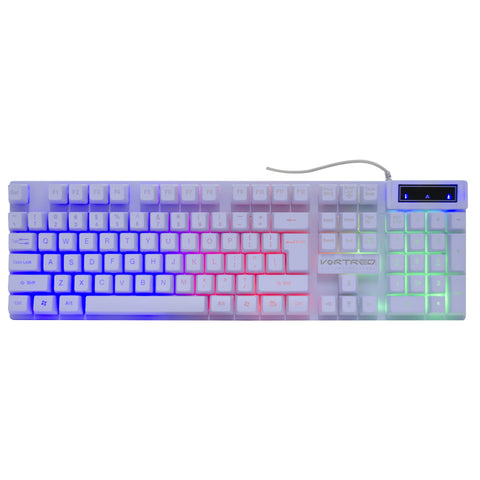 Kit Gamer 3 en 1 VORTRED Berry - Teclado, Mouse y Audífonos Sonido 7.1 - Equipamiento Completo para Jugar - Estilo Gamer