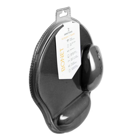 Kit de Mouse Inalámbrico Bluetooth y Tapete Perfect Choice Bonet Negro - Superficie de Alta Precisión - Desplazamiento Suave