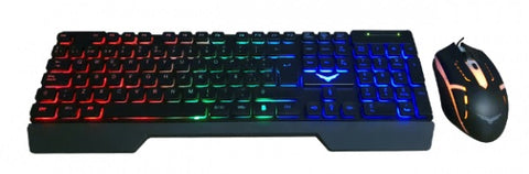 Kit Teclado y Mouse Gamer Naceb Fallen (NA-0951), Retroiluminado, Teclado y Mouse