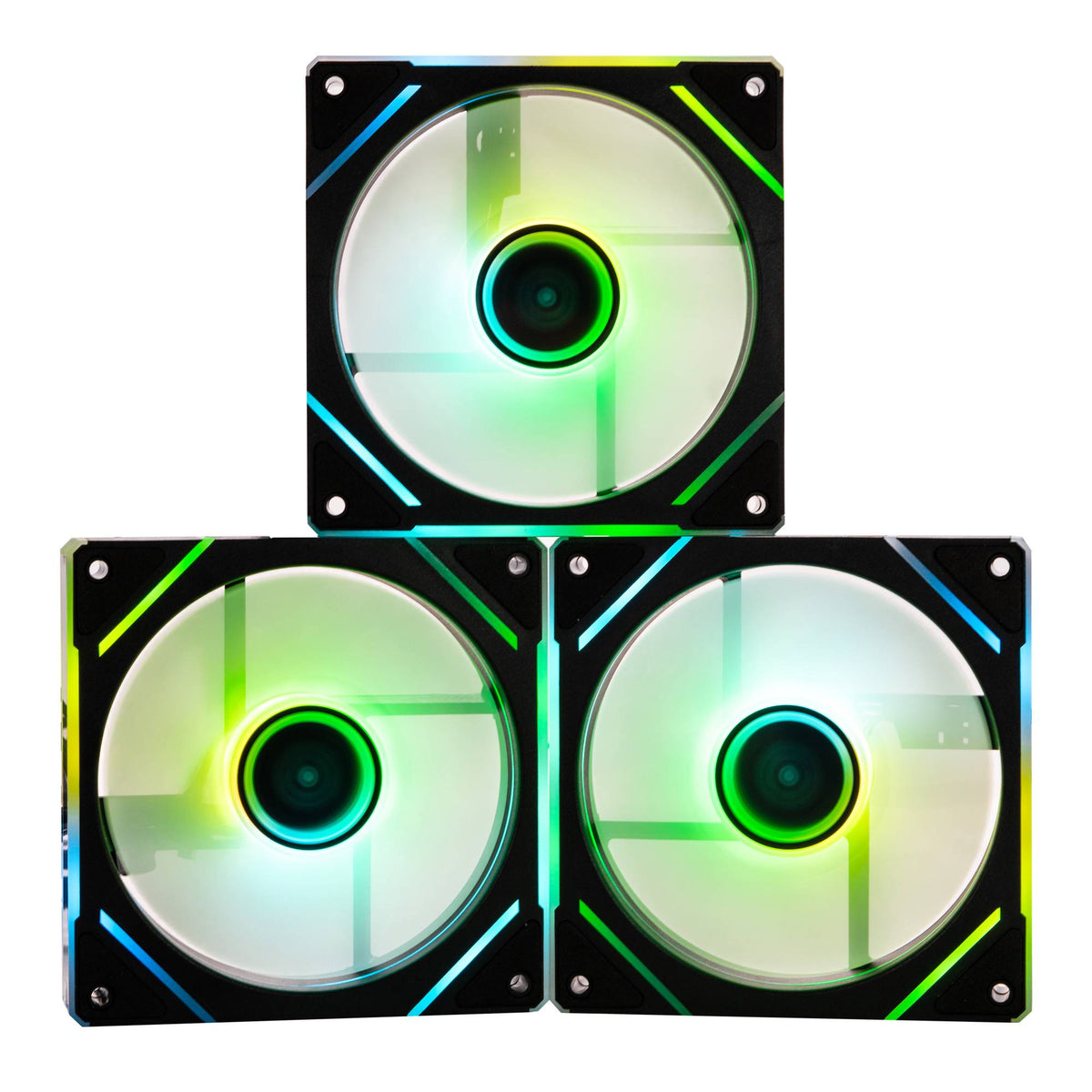 Kit de 3 Ventiladores Naceb Negro NA-0650N | Alto Flujo de Aire | Enfriamiento Silencioso para PC