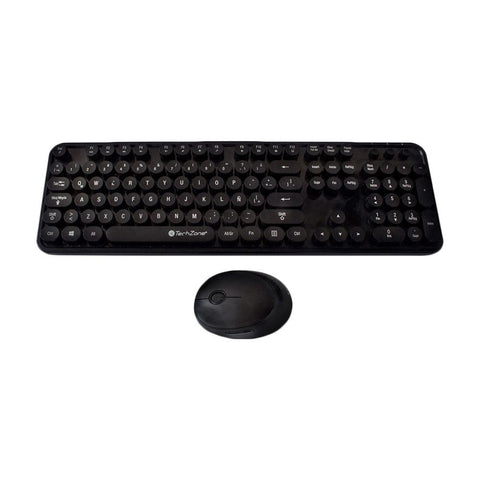 Kit Nifty TechZone Combo Inalámbrico - Teclado QWERTY 104 Teclas y Mouse 1600 DPI - Conexión Estable USB - Comodidad Garantizada