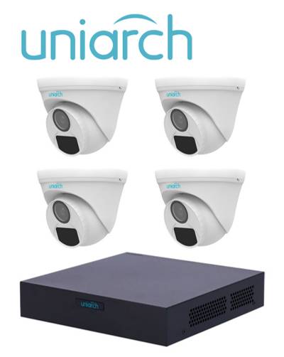 Kit de videovigilancia UNIARCH XVR301-04F/4*UAC-T112-F28 - 4, 1920 x 1080 Pixeles