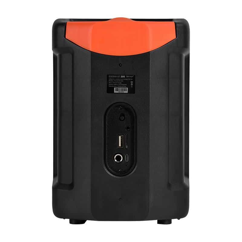 Bocina Karaoke Bafle Vorago Ksp-205  4 Pulgadas Rgb Hasta 4 Hrs De Musica Micro Sd Tws Usb 3.5 Mm